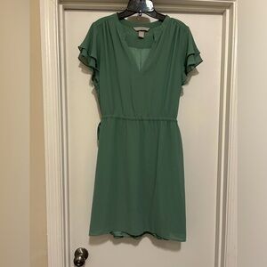 H&M Midi Dress Eucalyptus Green Size Medium